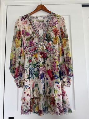 Camilla GORGEOUS Floral Fabulous Camilla V-Neck Mini Dress in Multi Color!